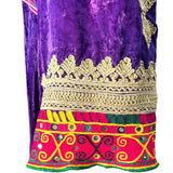 1970's Afghan Velvet Embellished and Embroidered Kuchi Dress