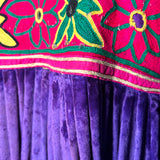 1970's Afghan Velvet Embellished and Embroidered Kuchi Dress