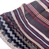 Christian Dior Boutique S/S 1994 Gianfranco Ferre Chocolate Brown Striped Macrame Halter Neck Gown