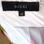 Gucci Tom Ford Era S/S 1999 White Tropical Print Pants, label