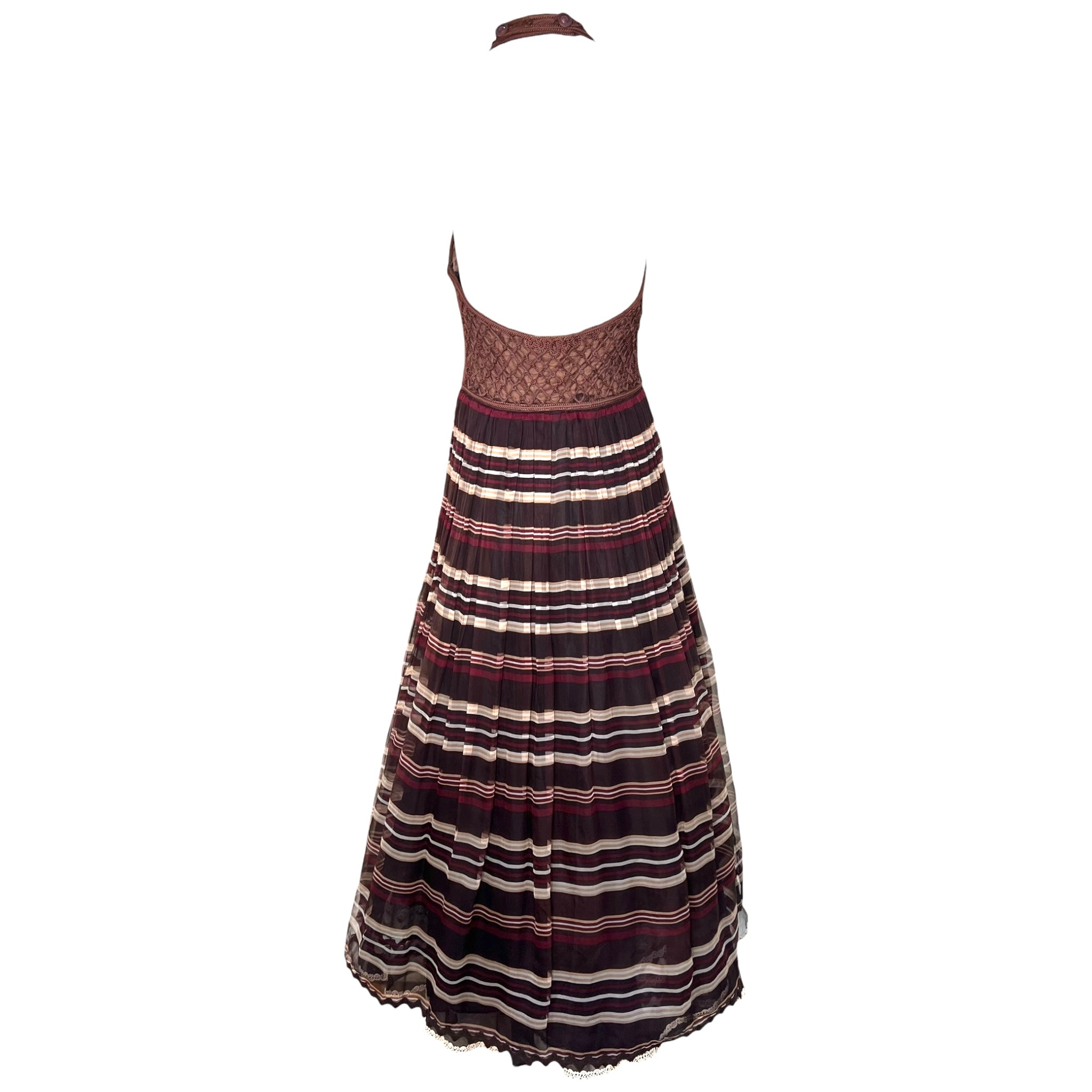 Christian Dior Boutique S/S 1994 Gianfranco Ferre Chocolate Brown Stri THE WAY WE WORE Christian Dior Boutique S/S 1994 Gianfranco Ferre Chocolate Brown Stri THE WAY WE WORE