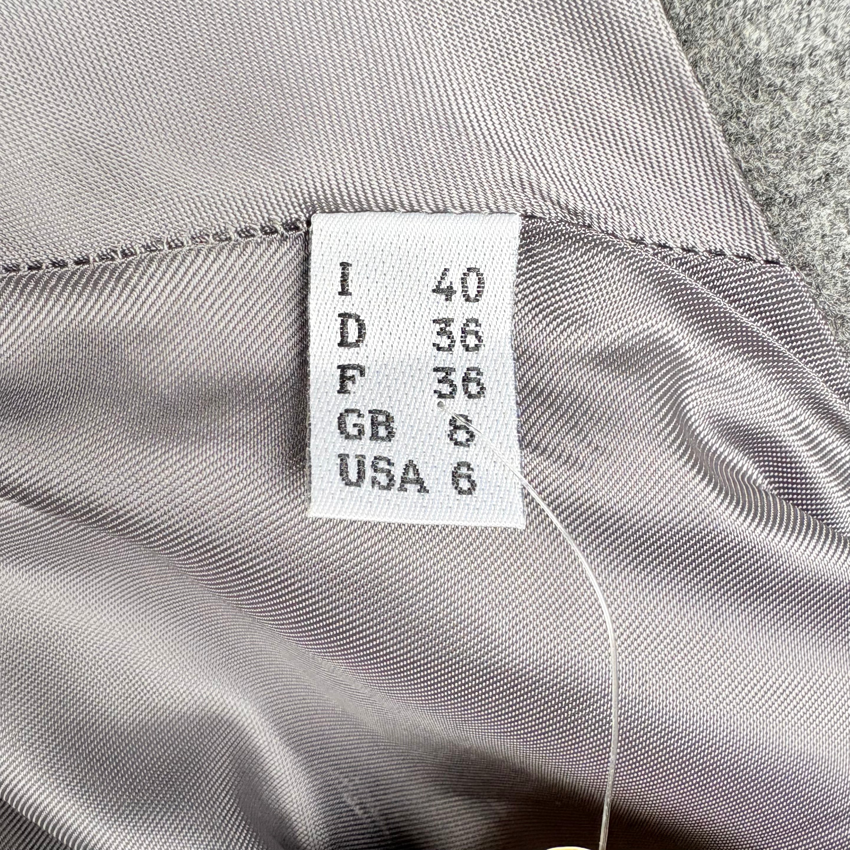 Moschino Couture 1990's Grey "Secret Desire" Skirt Suit, tag