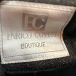 Enrico Coveri 80s OverDyed Black Polka Dot Dress and Cropped Jacket/ label 