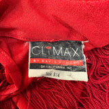  Climax 70s Red Fringed Disco Dress LABEL 4 of 4