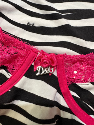 D&G Zebra and Pink Lace Bustier Top TAG 4 of 5 