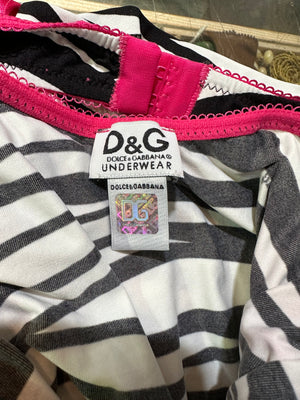 D&G Zebra and Pink Lace Bustier Top LABEL 5 of 5