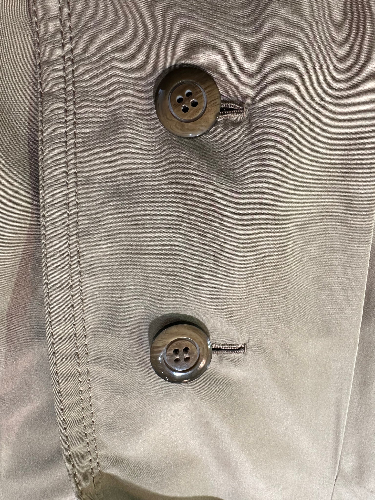 Galanos 80s Tan Oversized Trench Coat BUTTONS 4 of 5