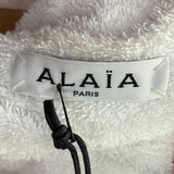Alaïa S/S 1984 Reissue White Terrycloth Coat or Robe, label