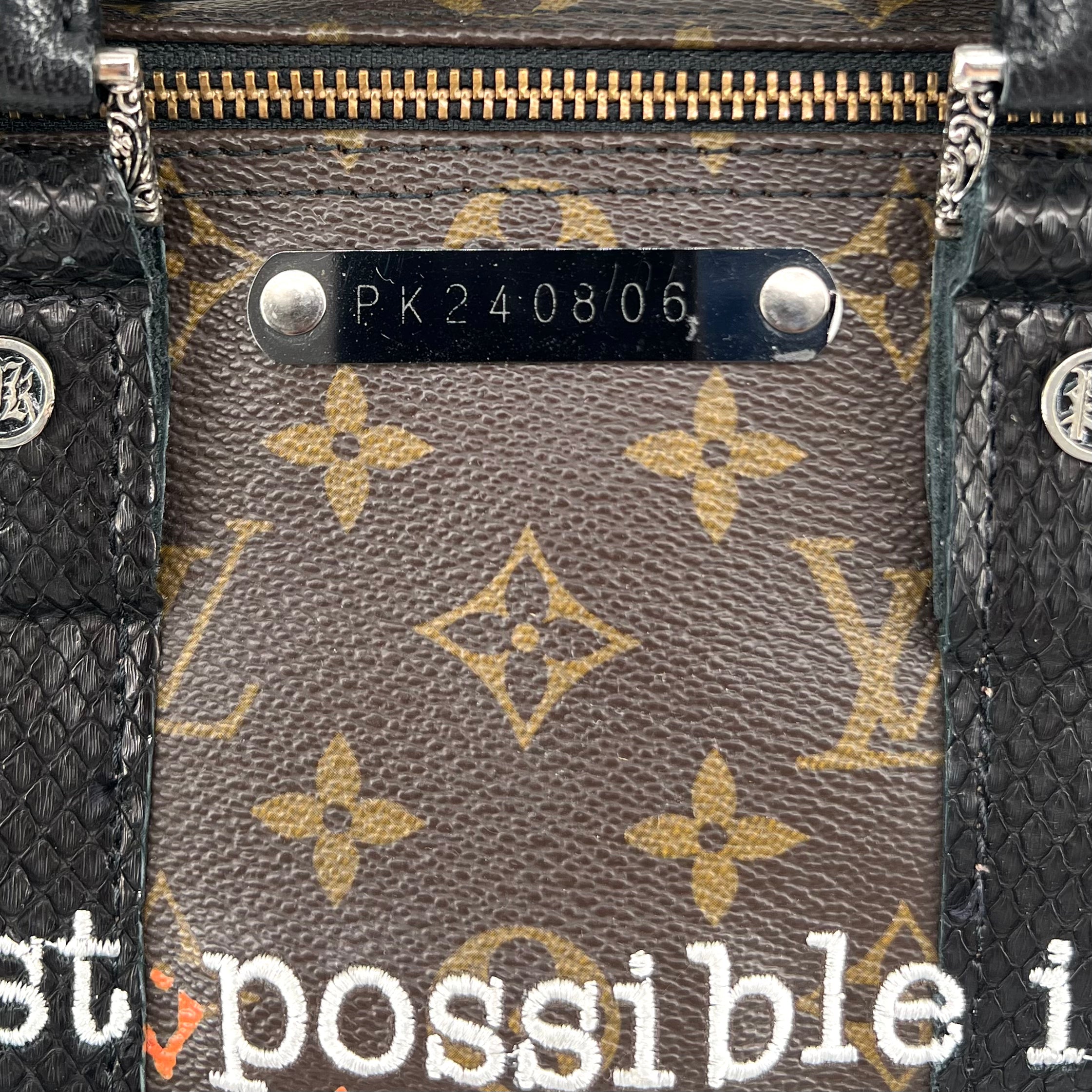 Louis Vuitton x Phillip Karto 2020s Pop Art Painted Monogram Keepall 45, serial number