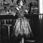 Advertisement Christian Dior A/W 1954 'Mexique' Embellished Black Faille H Line Dress