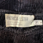 Patricia Lester 80 Black  Fortuny Style Pleated Two Piece Evening Ensemble  LABEL 7 of 7