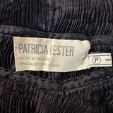 Patricia Lester 80 Black  Fortuny Style Pleated Two Piece Evening Ensemble  LABEL 7 of 7