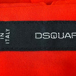 DSquared2 2000s Bright Red Silk Peek-a-Boo Bodice with Dramatic Back Cocktail Dress LABEL PHOTO 6 OF 6