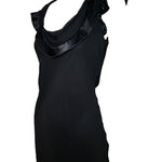  Holly Harp 1990s Black Chiffon Bias-Cut Tiered Gown PROFILE PHOTO 3 OF 6