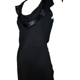  Holly Harp 1990s Black Chiffon Bias-Cut Tiered Gown PROFILE PHOTO 3 OF 6