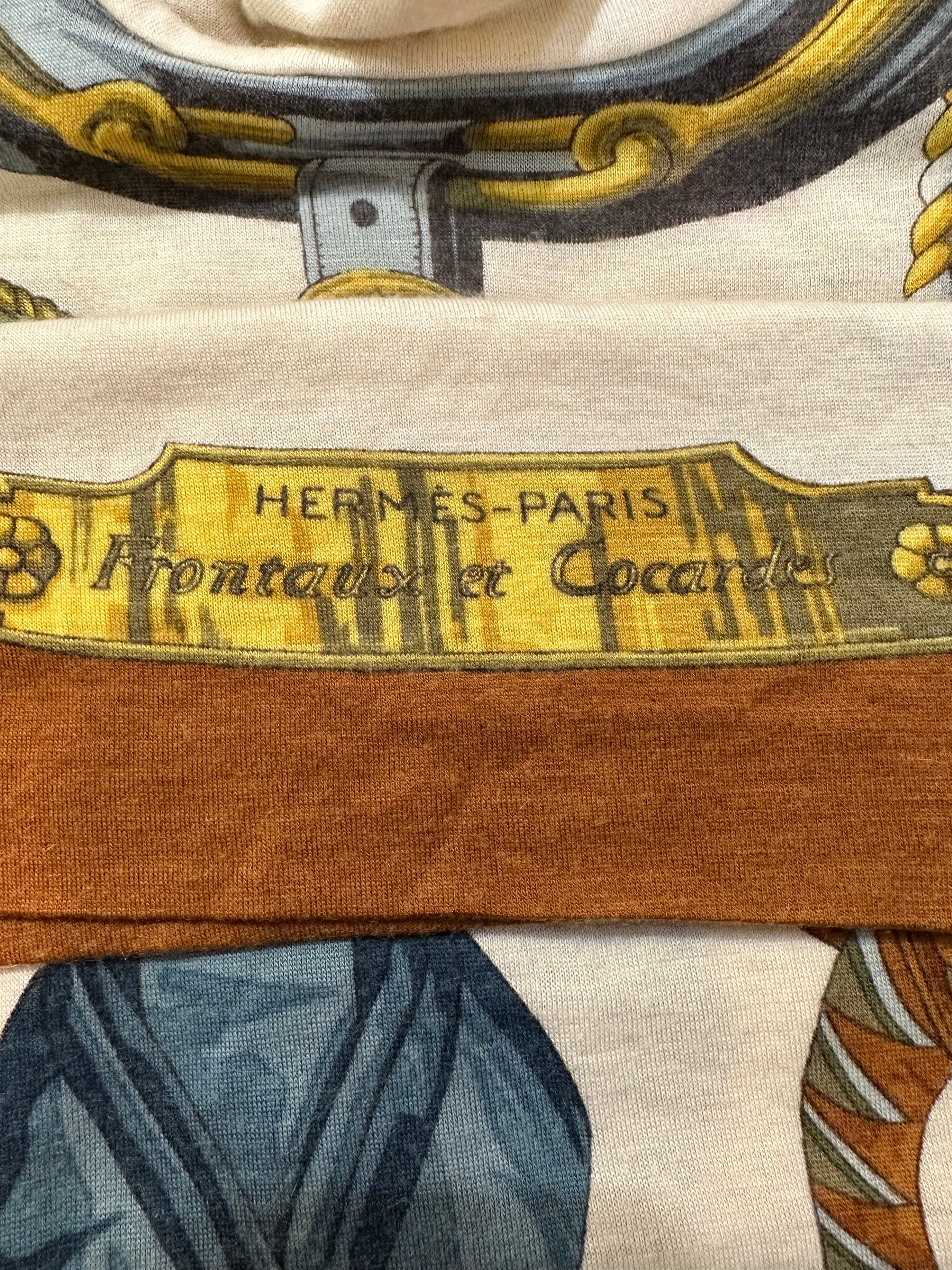 Hermes Sport 1960's Cashmere Equestrian Print Turtleneck Top – THE Hermes Sport 1960's Cashmere Equestrian Print Turtleneck Top – THE