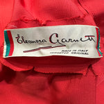 Eleanora Garnett 60s Red Hostess Pantsuit with Gold Lame Jacquard Trim LABEL 7 of 7