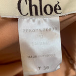 Chloé Caramel Peek-a-Boo Shoulder Flutter Sleeve Dress LABEL 4/4