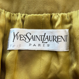 Yves Saint Laurent 80s Army Green Ensemble with Python Belt LABEL PHOTO 6 OF 10