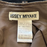 Issey Miyake Micro-Pleated Black & Brown Jacket/Skirt Ensemble LABEL PHOTO 8 OF 9