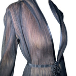 Issey Miyake Micro-Pleated Black & Brown Jacket/Skirt Ensemble PROFILE PHOTO 5 OF 9