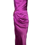 J. Mendel Magenta Bias-Cut 30s Style Silk Gown FRONT PHOTO 1 OF 8