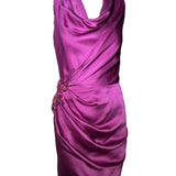 J. Mendel Magenta Bias-Cut 30s Style Silk Gown