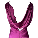 J. Mendel Magenta Bias-Cut 30s Style Silk Gown BACK DRAPE PHOTO 6 OF 8