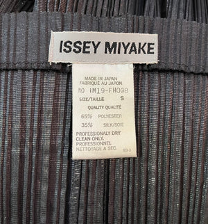  Issey Miyake AW Fall 1994-95  Black Pleated Avant Garde Dress LABEL 5 of 5