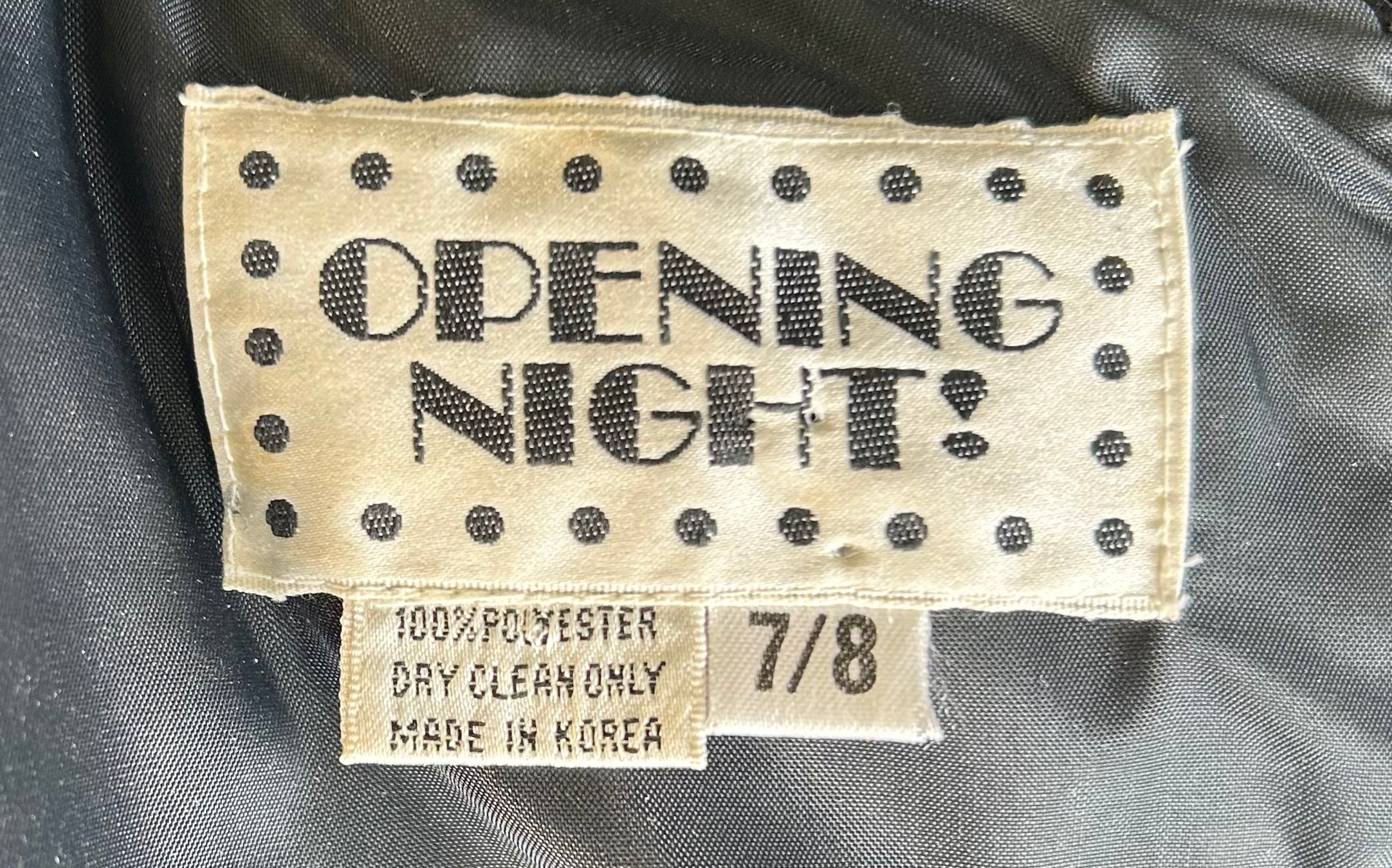 Opening Night 80s Black Sequin Ruched Waist Jumpsuit LABEL PHOTO 5 OF 6