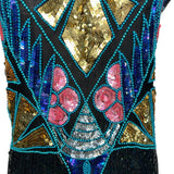 Lady Lisa 80s Indian Silk Beaded and Sequined Dress DETAIL PHOTO 3 OF 7