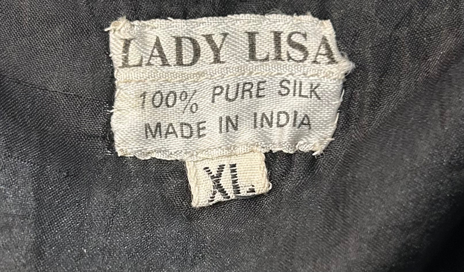 Lady Lisa 80s Indian Silk Beaded and Sequined Dress LABEL PHOTO 7 OF 7