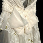 Giambattista Valli S/S 2024 White Floral Embroidered Halter Gown, DETAIL 2, SUNLIGHT