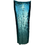 Halston Fantastic Blue Sequin and Beaded Ensemble ADDITIONAL SKIRT PHOTO LIGHTING 7 OF 9