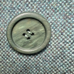 Balmain for TWA 1965 French Heather Blue Pebble Tweed Wool Flight Attendant Coat  BUTTON CLOSE UP