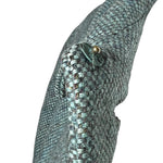 Balmain for TWA 1965 French Heather Blue Pebble Tweed Wool Flight Attendant Coat COLLAR SNAP BUTTON