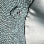 Balmain for TWA 1965 French Heather Blue Pebble Tweed Wool Flight Attendant Coat INTERNAL BUTTON 
