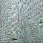 Balmain for TWA 1965 French Heather Blue Pebble Tweed Wool Flight Attendant Coat WELT POCKET