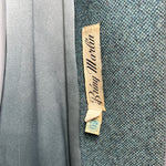 Balmain for TWA 1965 French Heather Blue Pebble Tweed Wool Flight Attendant Coat LABEL 2 + UNION TAG