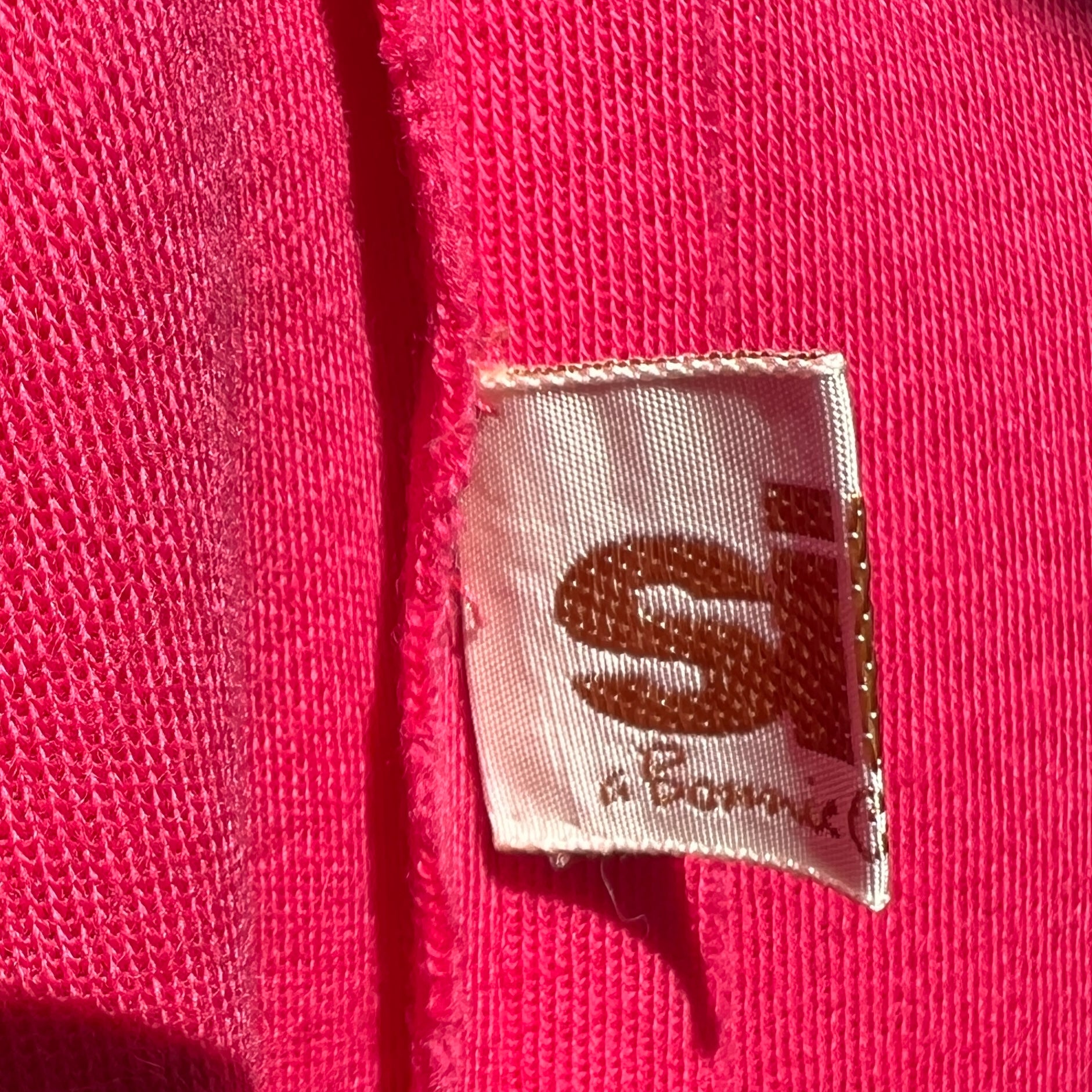 Bonnie Cashin for Sills 1960's Hot Pink Belted Dress and Tweed Cape Ensemble, label in dress
