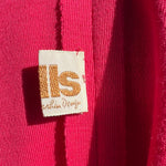 Bonnie Cashin for Sills 1960's Hot Pink Belted Dress and Tweed Cape Ensemble, label in dress