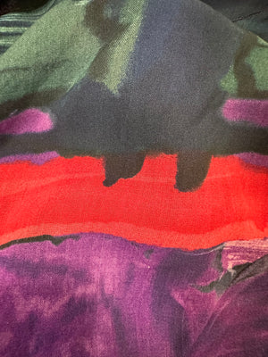 Voyage 90s Abstract Watercolor Print Dress DETAIL 4 of 6