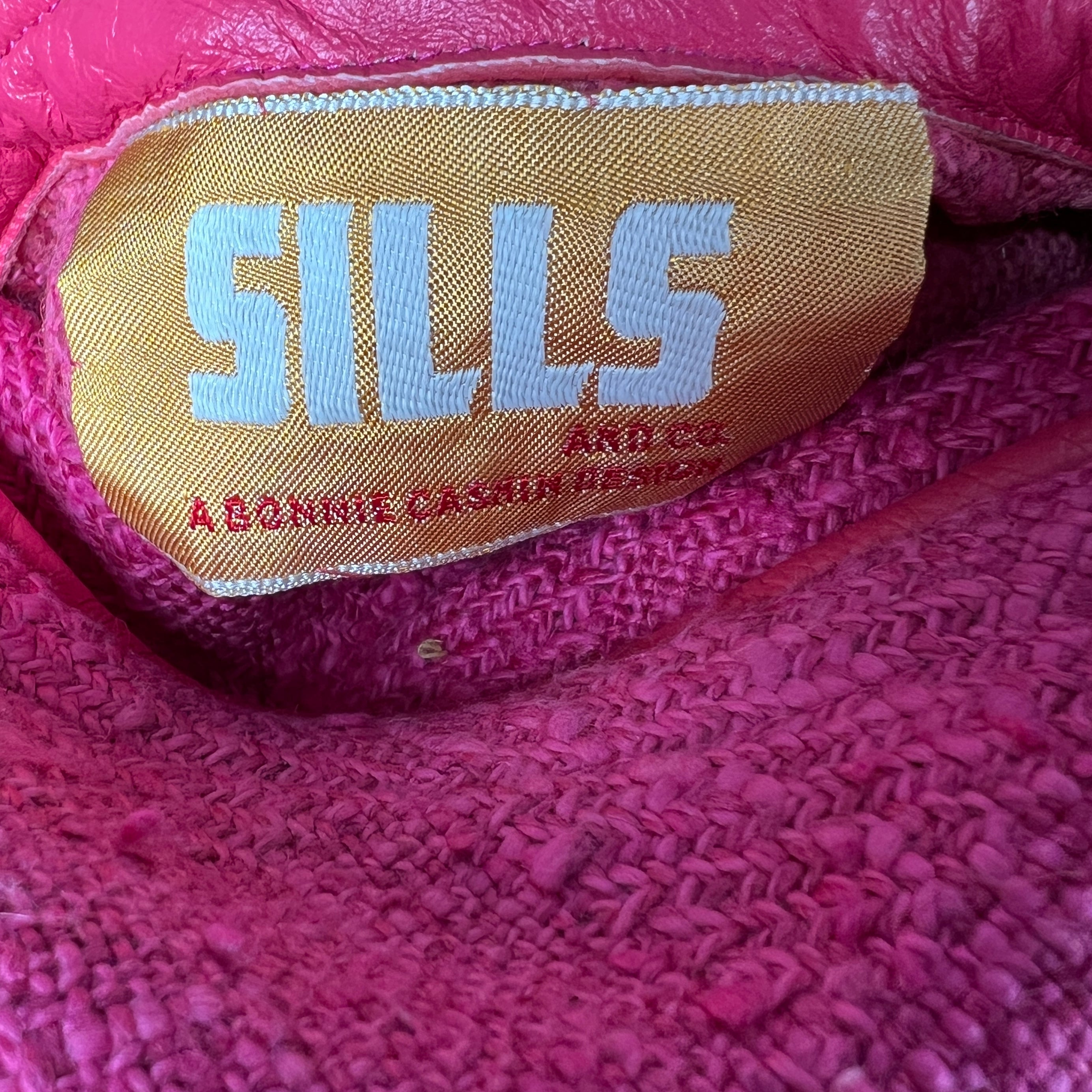 Bonnie Cashin for Sills 1960's Hot Pink Belted Dress and Tweed Cape Ensemble, label