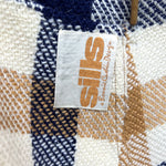  Bonnie Cashin for Sills Spring 1968 Cream, Tan, and Navy Plaid Tweed Coat LABEL