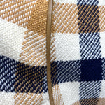  Bonnie Cashin for Sills Spring 1968 Cream, Tan, and Navy Plaid Tweed Coat POCKET