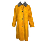 Bonnie Cashin for Sills 1960's Ochre Suede Coat with Grey Shearling Lining, 2