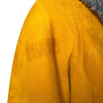Bonnie Cashin for Sills 1960's Ochre Suede Coat with Grey Shearling Lining, tape mark on front/side right shoulder 