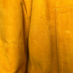 Bonnie Cashin for Sills 1960's Ochre Suede Coat with Grey Shearling Lining, light piling under arm, right