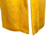 Bonnie Cashin for Sills 1960's Ochre Suede Coat with Grey Shearling Lining, splatter mark on lower back of coat