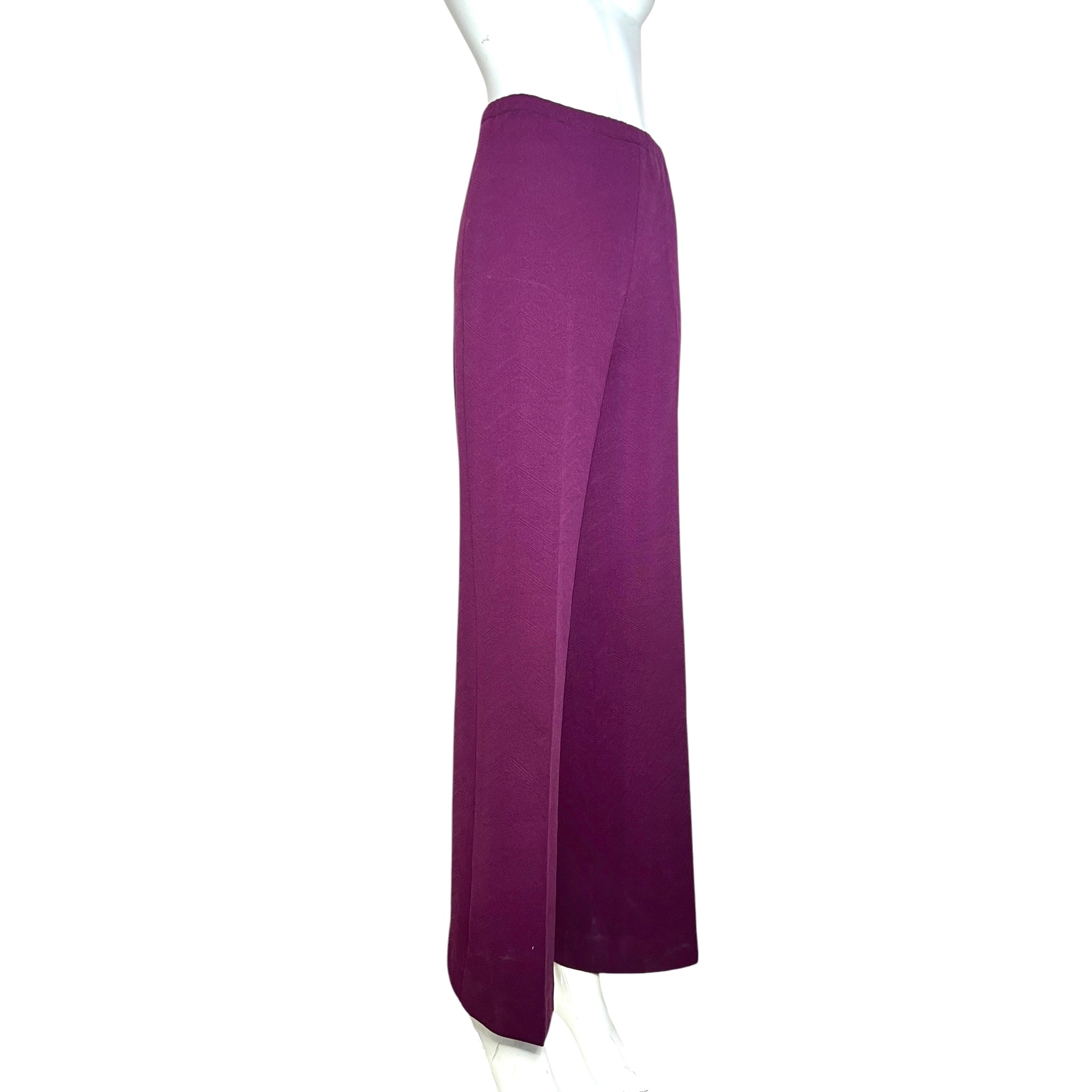 Valentino Early 1970s TWA Flight Attendant's Tunic Pants Ensemble, pants slight side